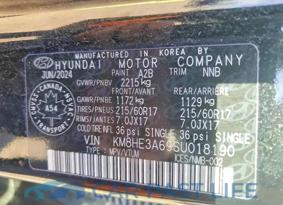 KM8HE3A69SU018190# 14