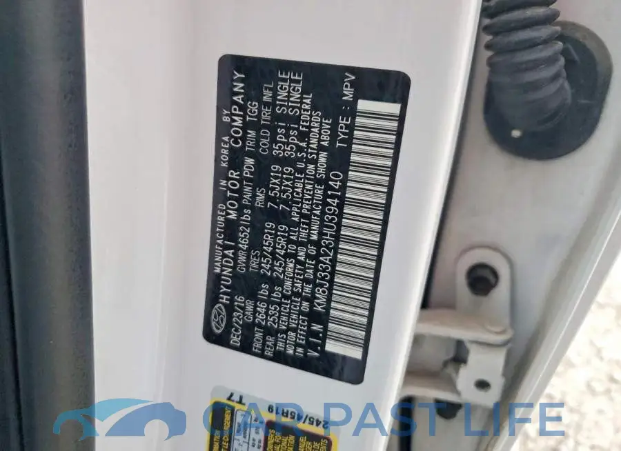 KM8J33A23HU394140# 13