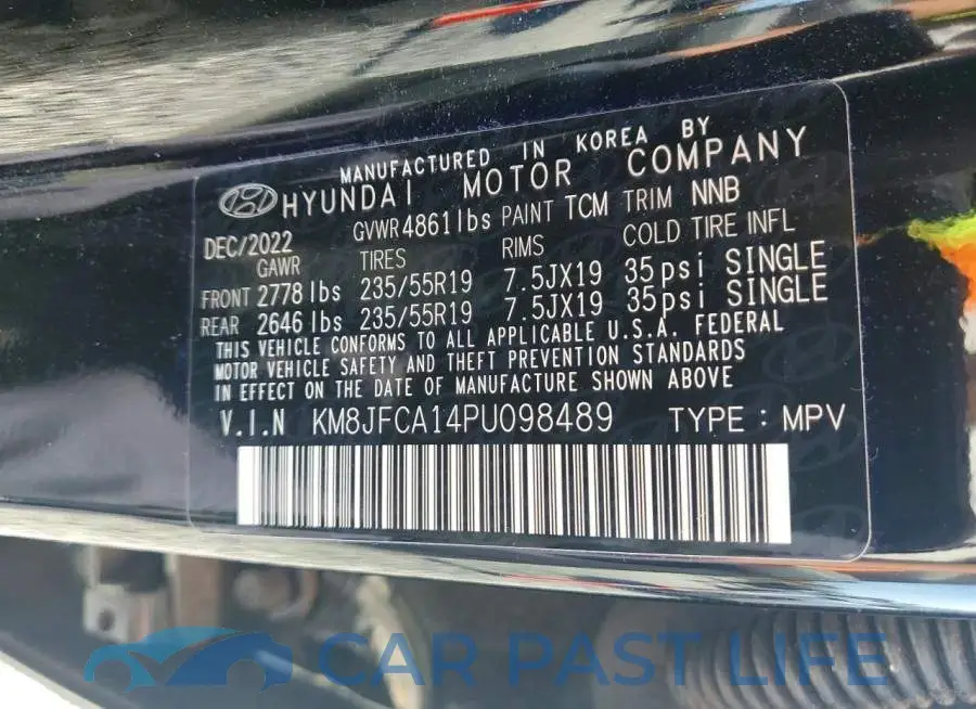 KM8JFCA14PU098489# 13