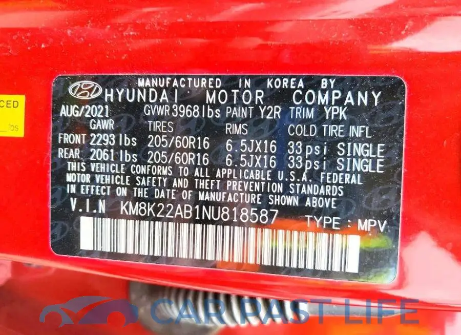 KM8K22AB1NU818587# 14