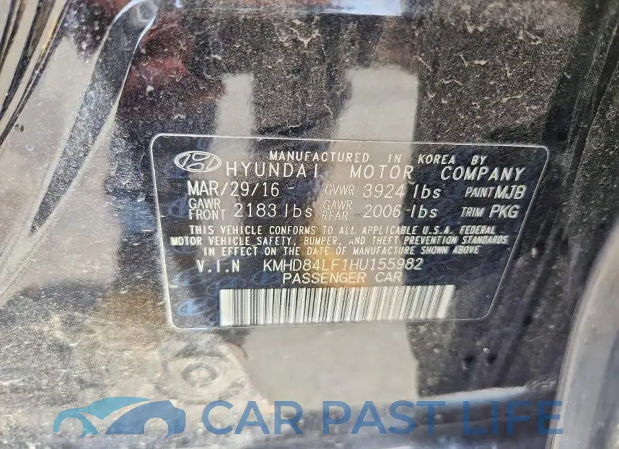 KMHD84LF1HU155982# 12