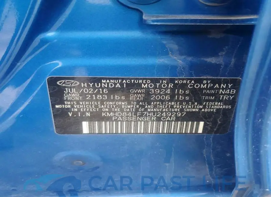 KMHD84LF7HU249297# 12