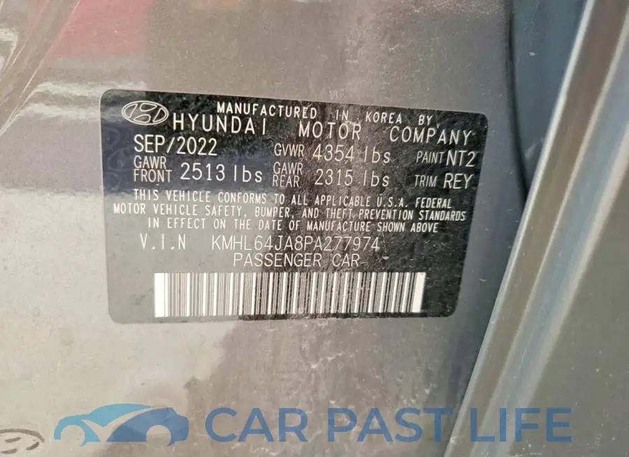 KMHL64JA8PA277974# 12