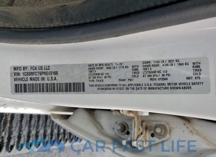 1C6SRFCT6PN649166# 12
