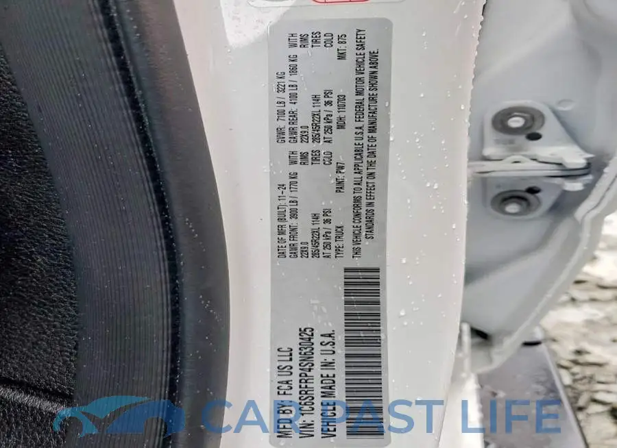 1C6SRFRP4SN630425# 12