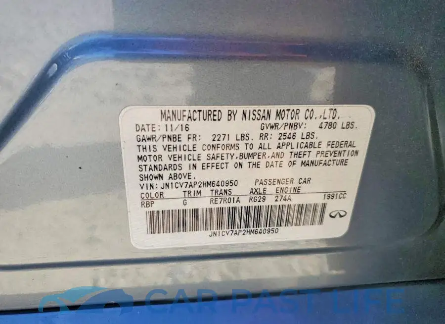 JN1CV7AP2HM640950# 12