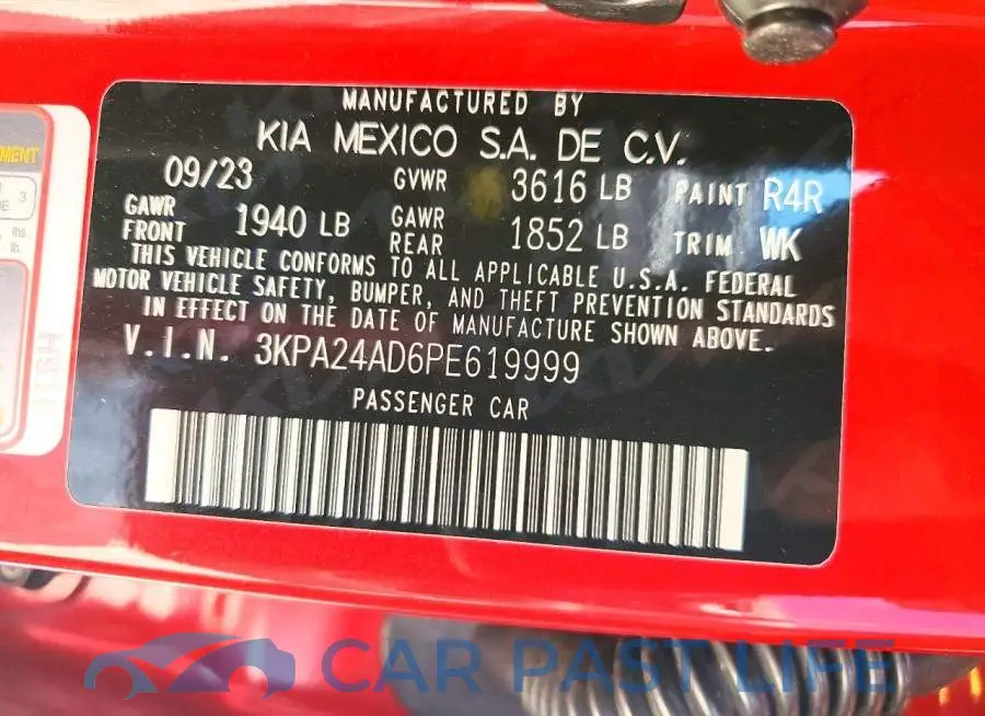 3KPA24AD6PE619999# 13