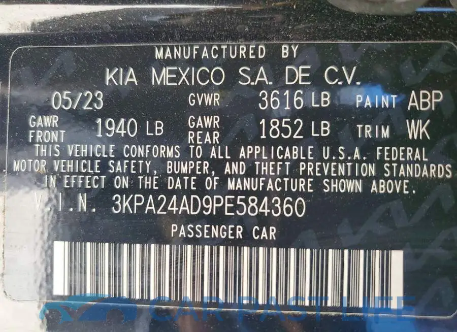 3KPA24AD9PE584360# 12