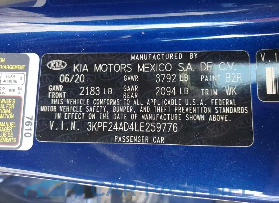3KPF24AD4LE259776# 13