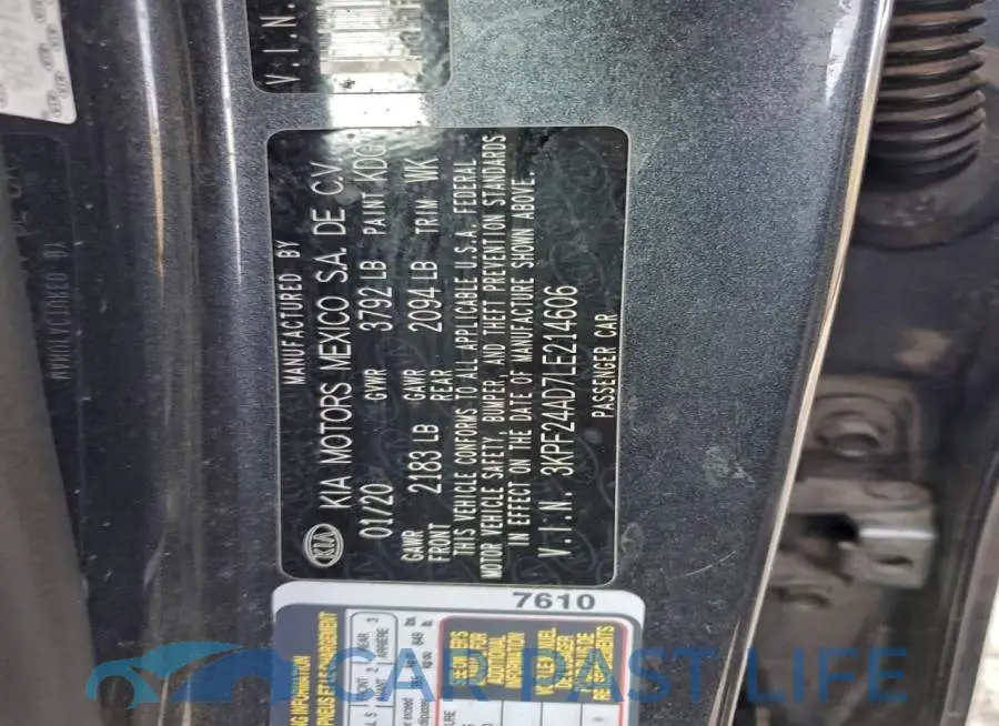 3KPF24AD7LE214606# 12