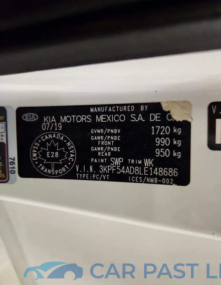 3KPF54AD8LE148686# 12