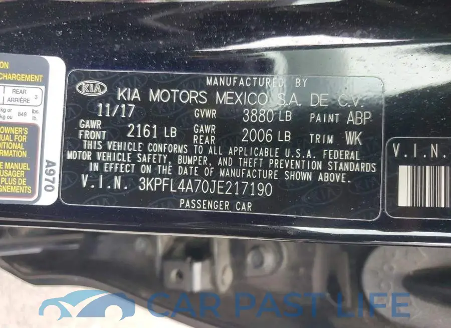 3KPFL4A70JE217190# 12