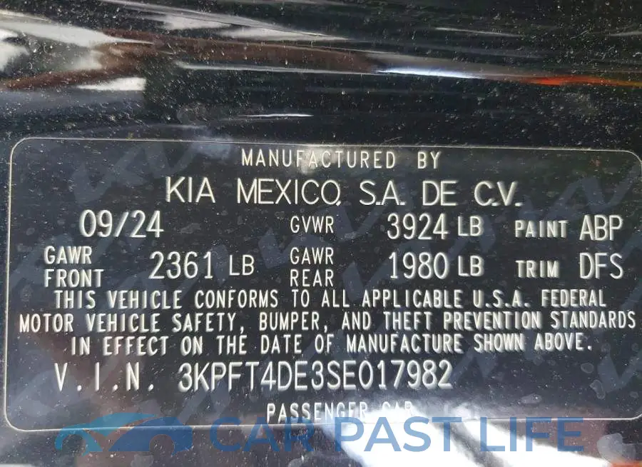 3KPFT4DE3SE017982# 12