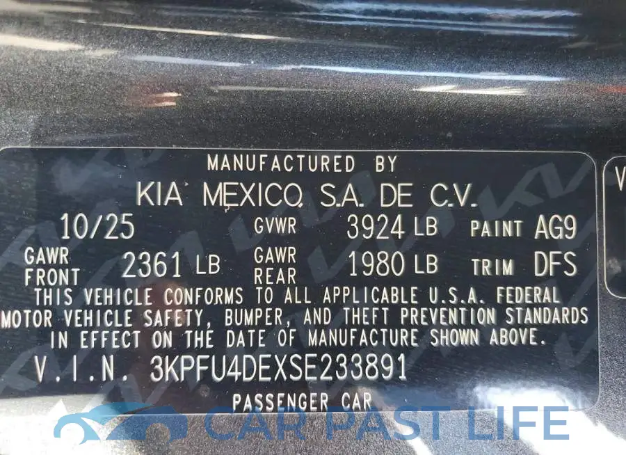 3KPFU4DEXSE233891# 13