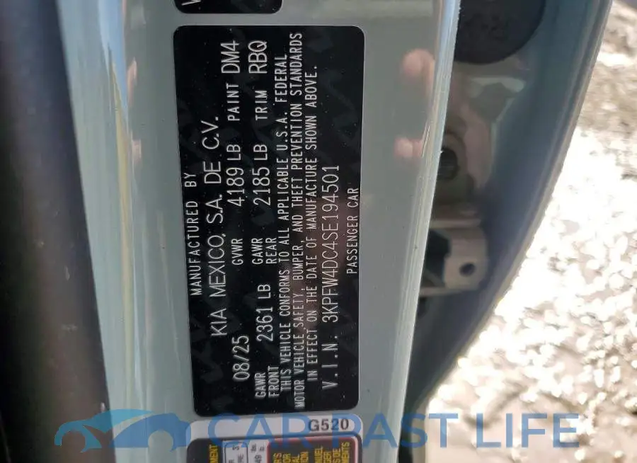 3KPFW4DC4SE194501# 12