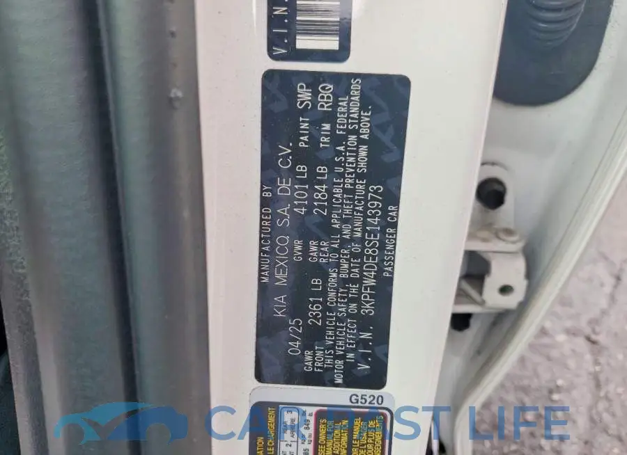 3KPFW4DE8SE143973# 12