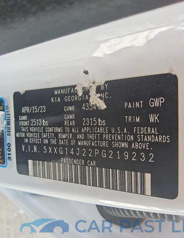 5XXG14J22PG219232# 13