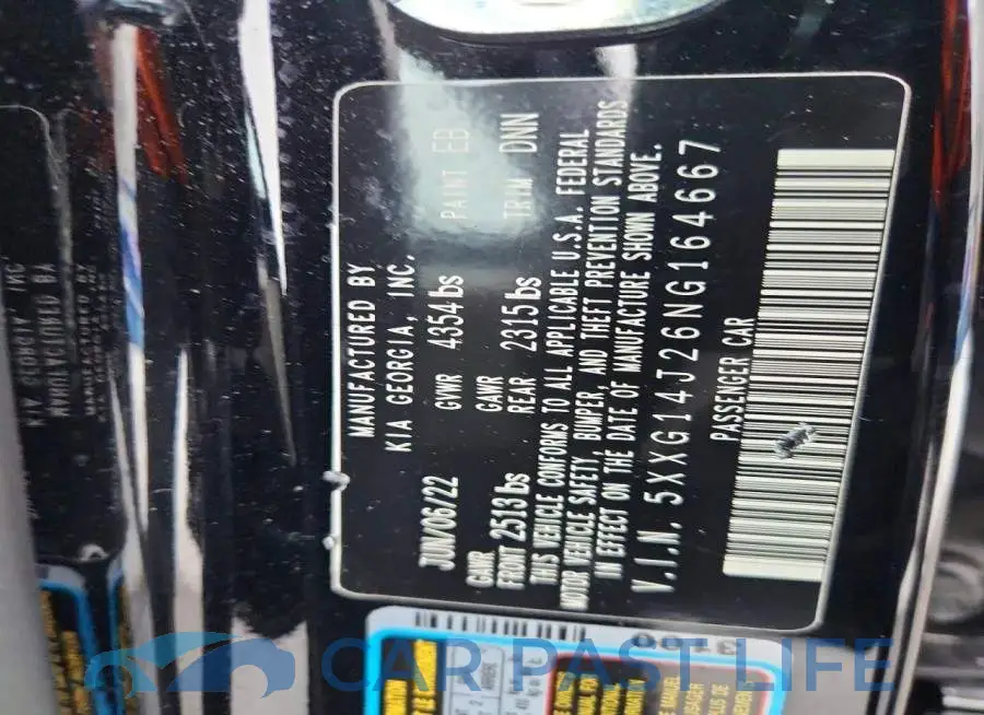 5XXG14J26NG164667# 12