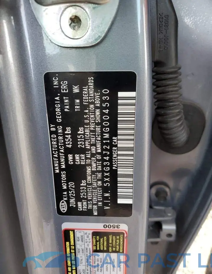 5XXG34J21MG004530# 13
