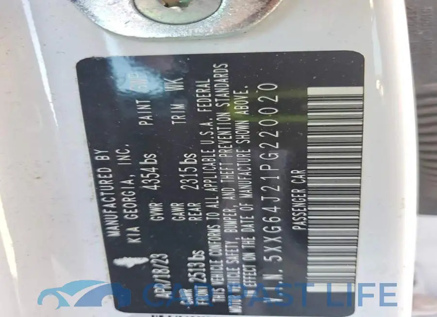 5XXG64J21PG220020# 12