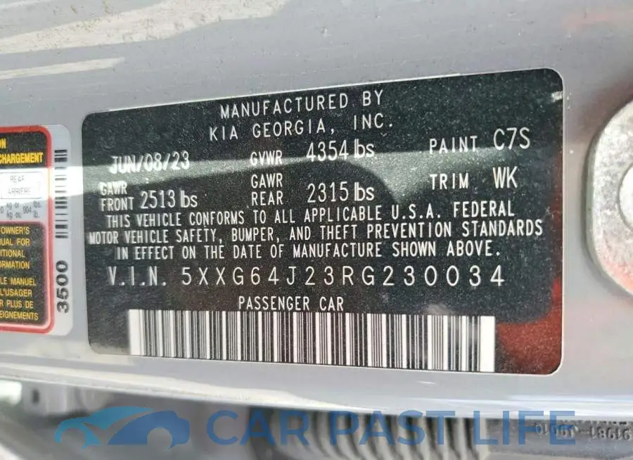 5XXG64J23RG230034# 13