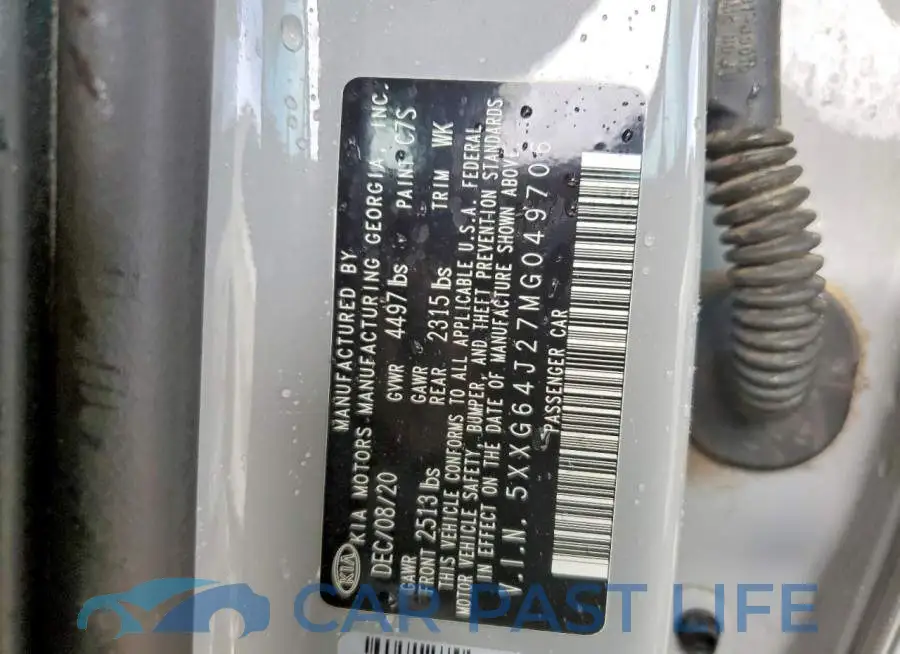 5XXG64J27MG049706# 12