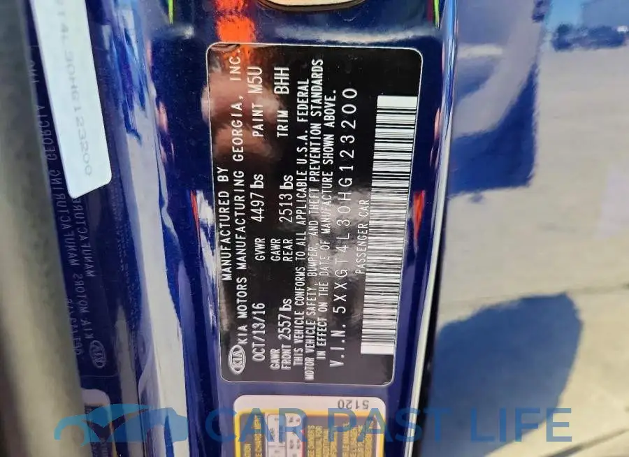 5XXGT4L30HG123200# 12