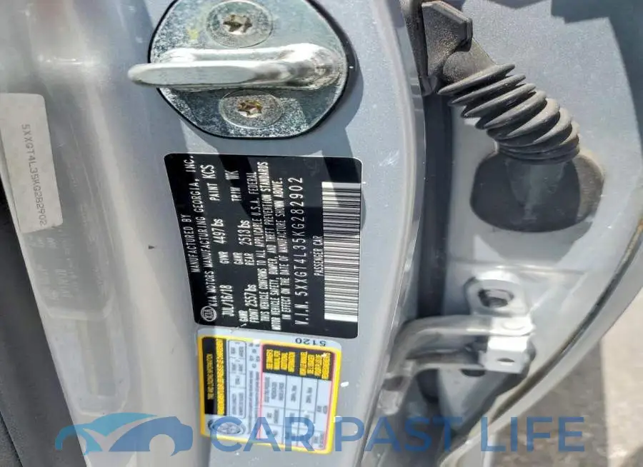 5XXGT4L35KG282902# 12