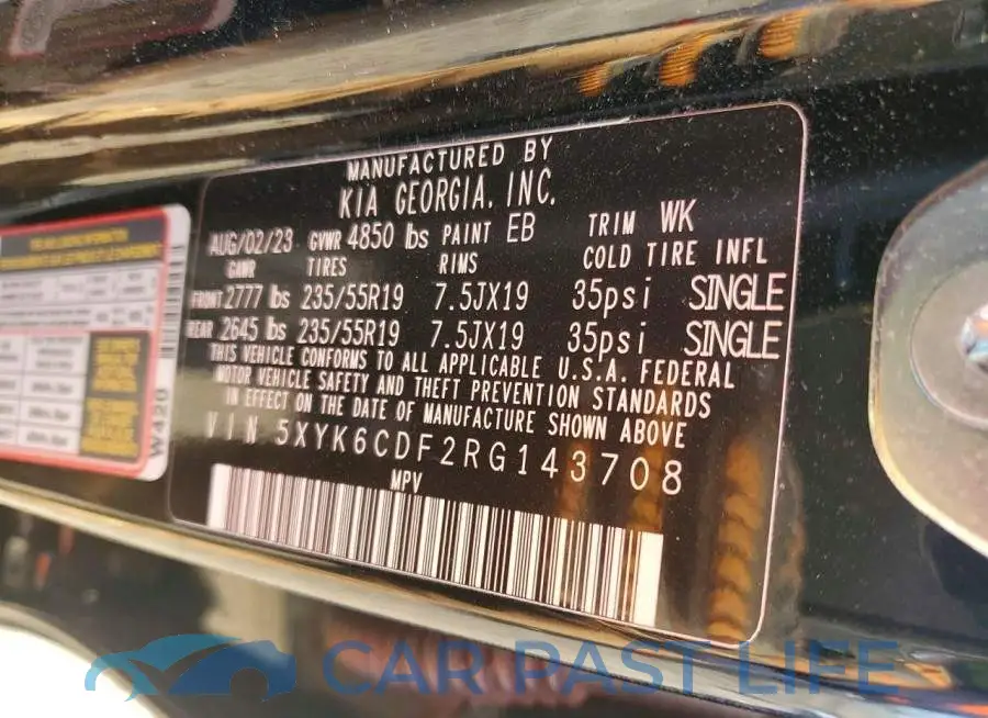 5XYK6CDF2RG143708# 13