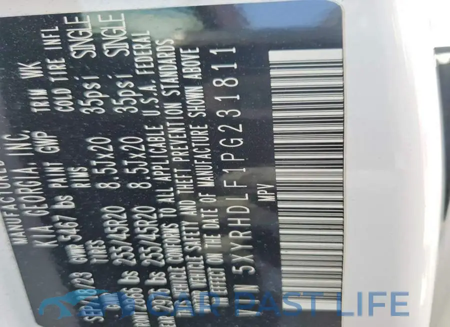 5XYRHDLF1PG231811# 13