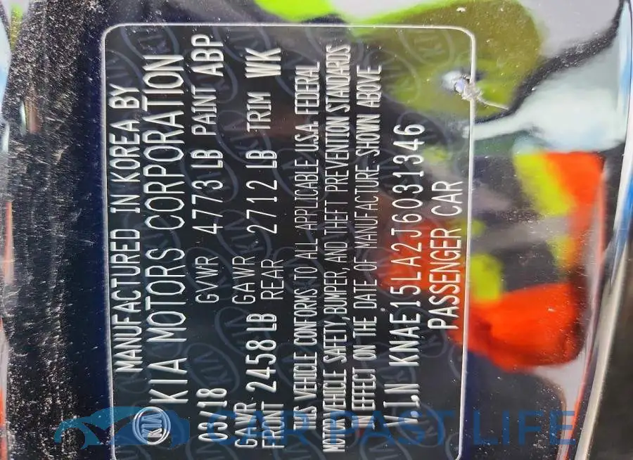 KNAE15LA2J6031346# 12