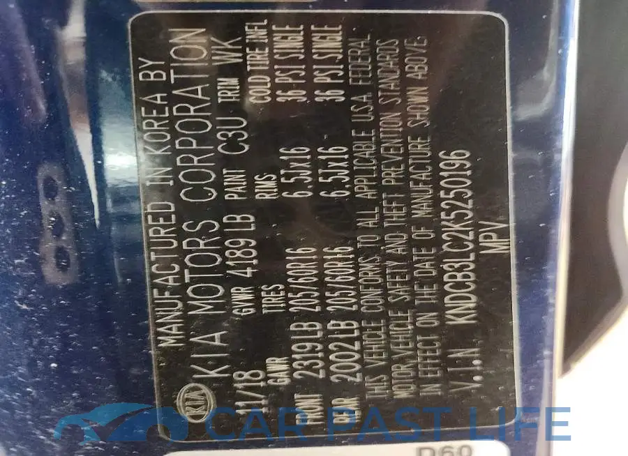 KNDCB3LC2K5250196# 12