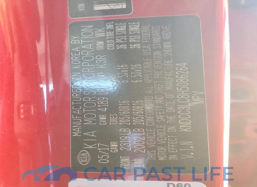KNDCC3LC8H5086264# 12
