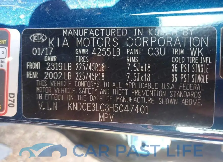 KNDCE3LC3H5047401# 12