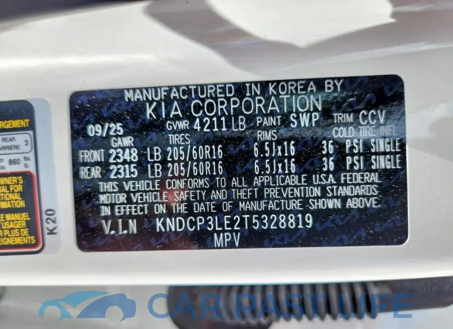 KNDCP3LE2T5328819# 14