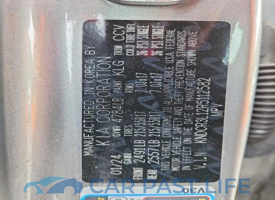 KNDCR3L12R5112582# 13