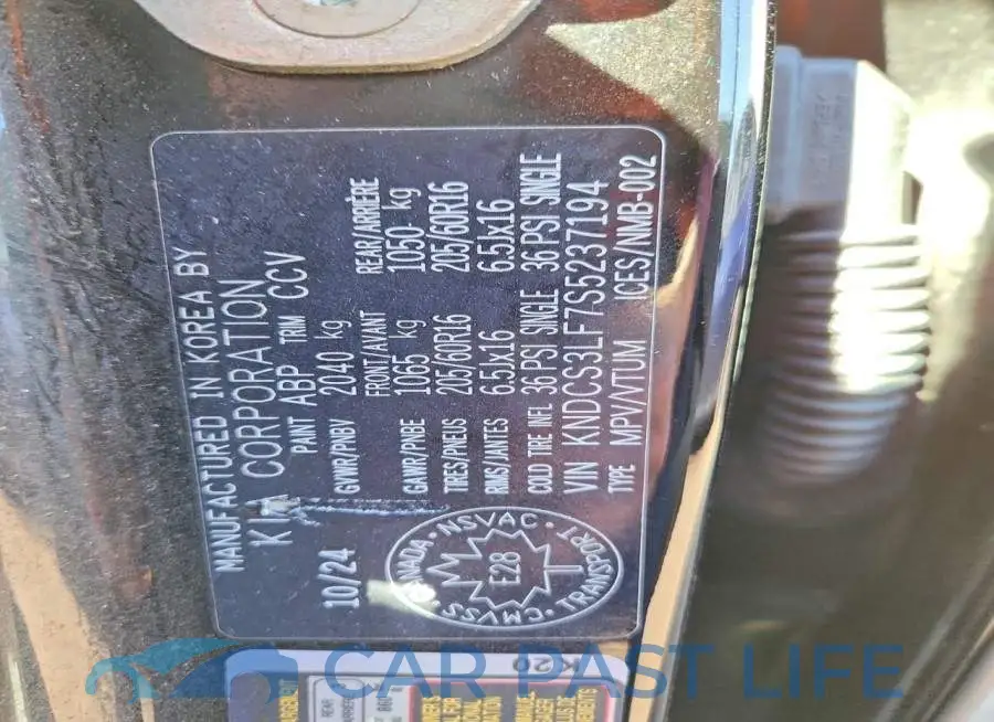 KNDCS3LF7S5237194# 13