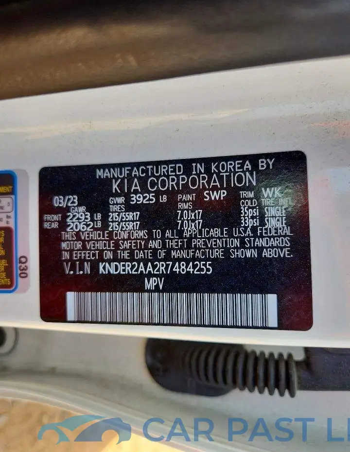 KNDER2AA2R7484255# 13