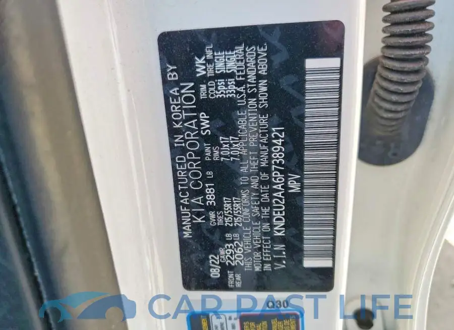 KNDEU2AA6P7389421# 12