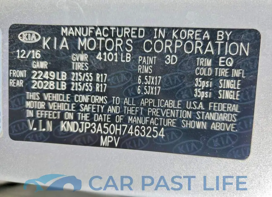 KNDJP3A50H7463254# 12