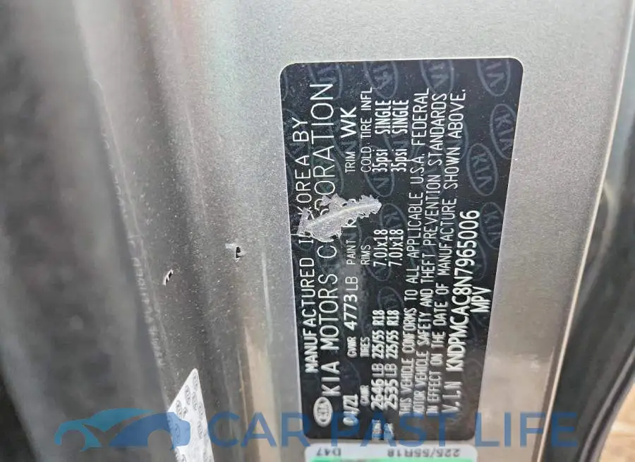 KNDPMCAC8N7965006# 13