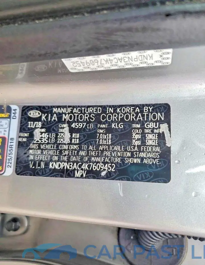 KNDPN3AC4K7609452# 13