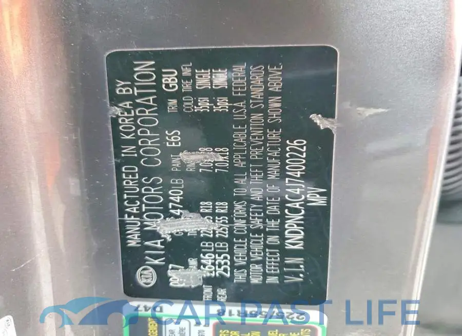 KNDPNCAC4J7400226# 13