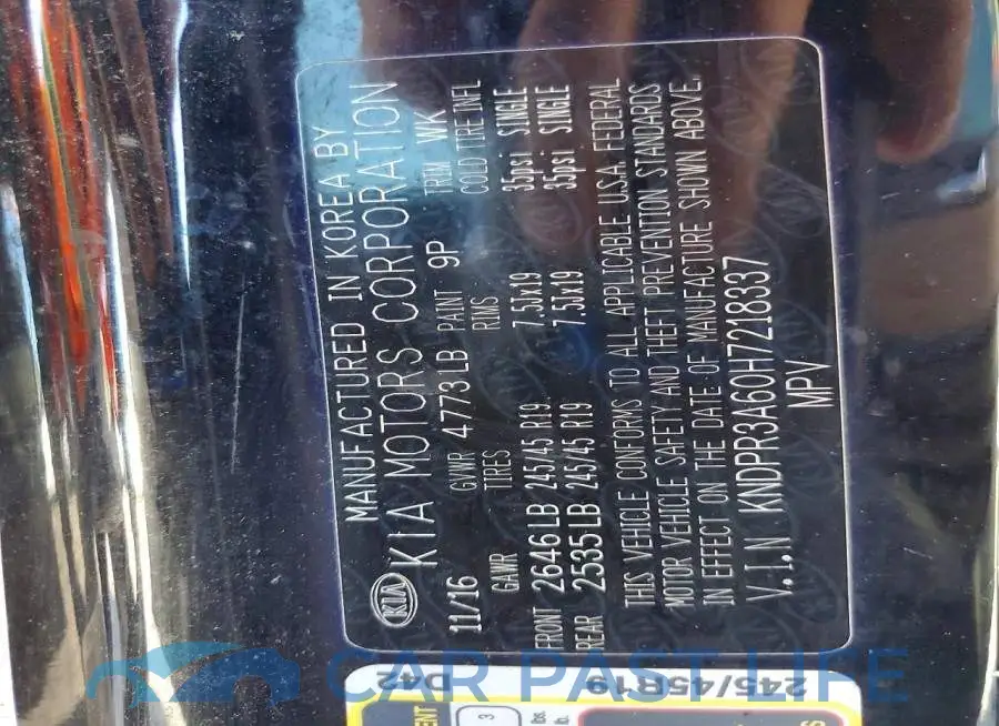 KNDPR3A60H7218337# 13