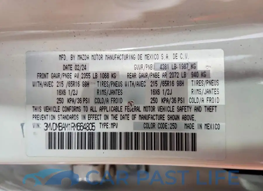 3MVDMBAM1RM664805# 12