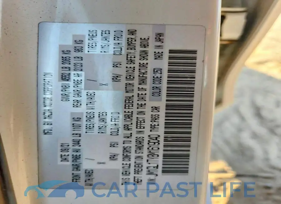 JM1GL1TY8M1619040# 12