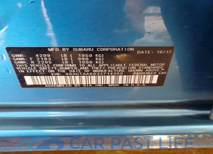 4S3GTAA60J1714205# 13
