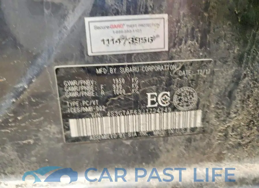 4S3GTAF63J1724249# 12