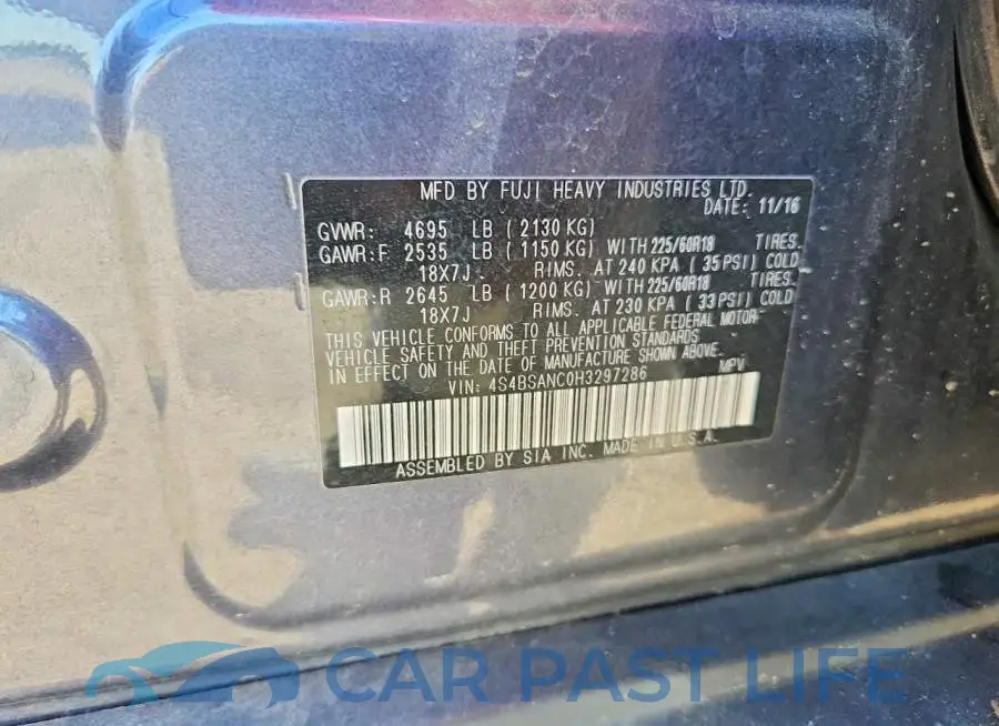 4S4BSANC0H3297286# 13