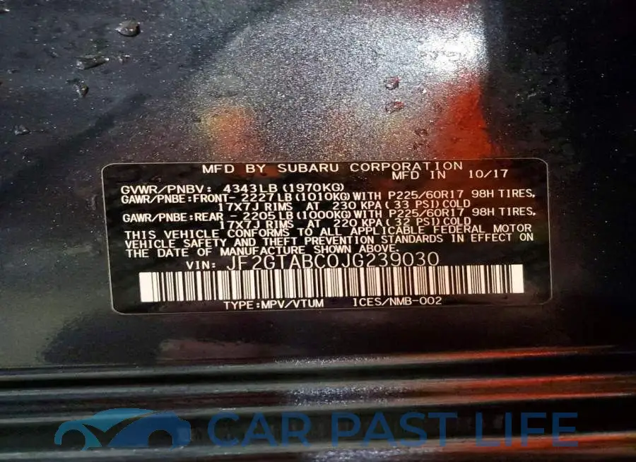 JF2GTABC0JG239030# 13